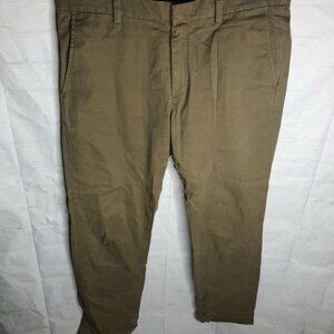 Banana Republic Pants Mens 33/34x32 Aiden Fit Chino Casual Flat Front Tan Khaki
